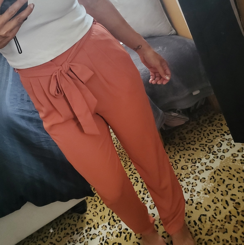 Forever 21 Salmom Color Polyester Pants